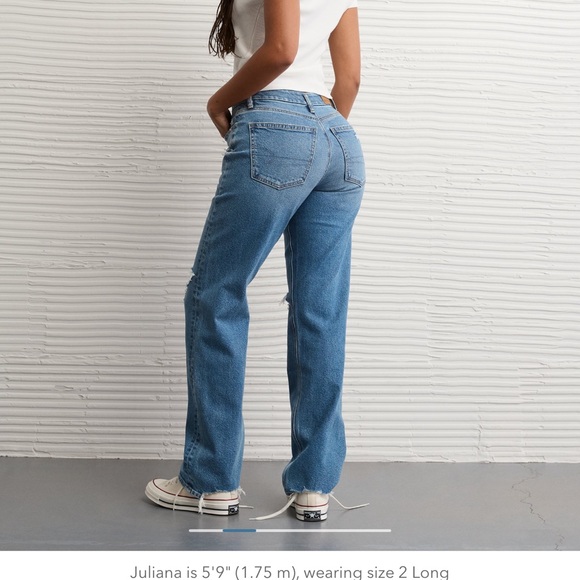 American Eagle Outfitters Denim - American Eagle Curvy Straight Classic Blue Women's Jeans size 0